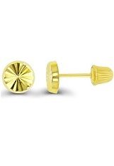 handsome high polished circle stud earrings for kids